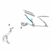 OEM 2003 Toyota MR2 Spyder Front Windshield Wiper Arm, Left Diagram - 85221-17070