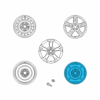 OEM 2006 Pontiac Vibe Wheel Rim, 16X4 Compact Spare Diagram - 88970111