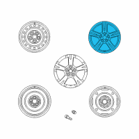 OEM 2009 Pontiac Vibe Wheel Rim, 17X7 Diagram - 19184108