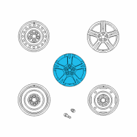 OEM 2009 Pontiac Vibe Wheel Rim, 18X7 Diagram - 19184110