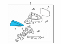 OEM 2021 Lexus IS300 Cover, Outer Mirror Diagram - 8794A-11020-B2