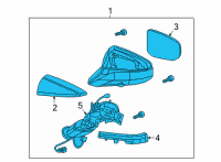 OEM 2022 Lexus UX250h Mirror Assembly Outer R Diagram - 87940-76310-A0