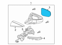 OEM 2020 Lexus UX200 Mirror Outer, LH Diagram - 87961-11020