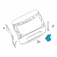 OEM 2019 Nissan Rogue Tail Gate Lock Assembly Diagram - 90500-6FL0A