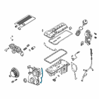 OEM 2004 BMW 325xi Lower Chain Case Metal Gasket Diagram - 11-14-1-433-639