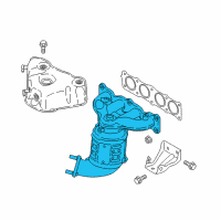 OEM 2017 Hyundai Santa Fe Sport Exhaust Manifold Catalytic Assembly Diagram - 28510-2GCA0