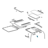 OEM Toyota RAV4 Bracket, Sliding Roof Housing Center Mounting, RH Diagram - 63243-42010