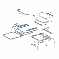 OEM 2000 Toyota RAV4 Seal, Sliding Roof Guide Rail Diagram - 63699-32030