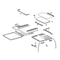 OEM 1998 Toyota RAV4 Bracket, Sliding Roof Housing Rear Mounting, RH Diagram - 63245-42010