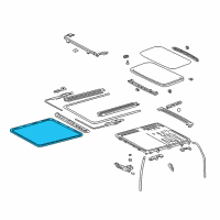 OEM 1998 Toyota RAV4 Weatherstrip, Sliding Roof Housing Diagram - 63252-33020