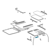 OEM 1998 Toyota RAV4 Bracket, Sliding Roof Housing Front Mounting, RH Diagram - 63241-42010