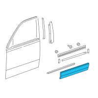 OEM Lexus LS430 Moulding, Front Door, Outside LH Diagram - 75732-50040-C0