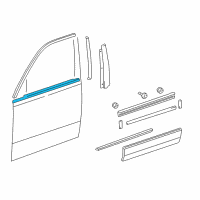 OEM Lexus LS430 Moulding Assy, Front Door Belt, LH Diagram - 75720-50010