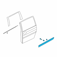 OEM 2011 Kia Sedona MOULDING Assembly-Rear Door Diagram - 877224J000J9