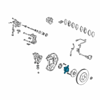 OEM 1997 Acura NSX Bearing Assembly, Rear Hub Diagram - 42300-SL0-008