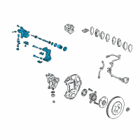 OEM 2002 Acura NSX Caliper Sub-Assembly, Right Rear Diagram - 43018-SL0-Z00