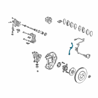 OEM Acura NSX Hose Set, Right Rear Brake Diagram - 01466-SL0-J00