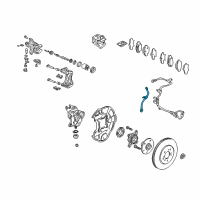 OEM 2002 Acura NSX Hose Set, Right Rear Brake Diagram - 01466-SL0-J00