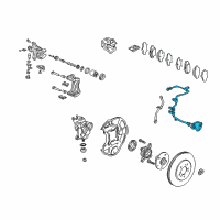 OEM 2000 Acura NSX Sensor Assembly, Left Rear Diagram - 57475-SL0-010