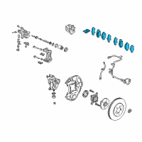 OEM 1995 Acura NSX Rear Pad Set Diagram - 43022-SL0-030