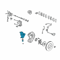 OEM 2001 Acura NSX Carrier, Left Rear Hub Diagram - 52215-SL0-315