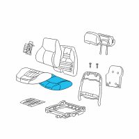 OEM 2000 Chevrolet Impala Pad Asm, Driver Seat Cushion Diagram - 12454583