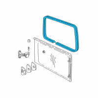 OEM 2000 Chevrolet Venture Weatherstrip Asm-Rear Side Door Window Diagram - 10353840