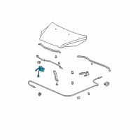 OEM 2006 Honda Pilot Lock Assembly, Hood (Security) Diagram - 74120-S9V-A03