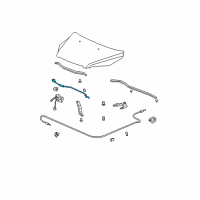 OEM 2006 Honda Pilot Stay, Hood Opener Diagram - 74145-S9V-A00