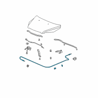 OEM Honda Pilot Wire Assembly, Hood Diagram - 74130-S9V-A00