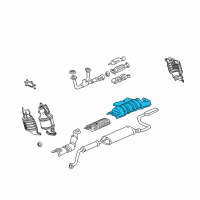 OEM 2005 Honda Odyssey Plate, Floor Heat Baffle (C) Diagram - 74603-SHJ-A00