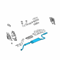 OEM Honda Odyssey Muffler, Exhuast Diagram - 18307-SHJ-A04