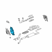 OEM 2009 Honda Odyssey Converter, Front Primary Diagram - 18190-RGL-A00