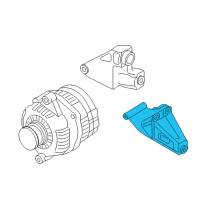 OEM 2007 Chevrolet Aveo Pulley Mount Bracket Diagram - 96352142