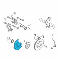 OEM 2020 Hyundai Accent Cover-Front Brake Disc Dust LH Diagram - 51755-H9500