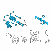 OEM 2019 Kia Rio Front Brake Assembly, Right Diagram - 58130H9600