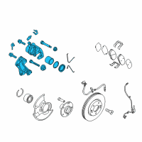 OEM 2021 Kia Rio Front Brake Caliper Kit Diagram - 58180H9A60