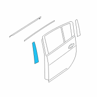 OEM 2015 Nissan Leaf Cover-Rear Door Sash, RH Diagram - 822D2-3NF0A