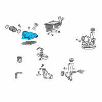 OEM 2008 Honda Accord Cover, Air Cleaner Diagram - 17211-R70-A00