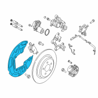 OEM Ford Edge Splash Shield Diagram - E1GZ-2C028-A