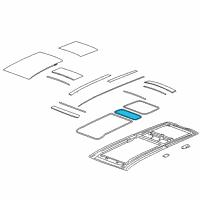 OEM 2008 Cadillac SRX Seal, Sun Roof & Roof Vent Window Operating Hardware Access Cover Diagram - 25747542