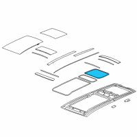 OEM 2004 Cadillac SRX Seal, Roof Vent Window Diagram - 25747543