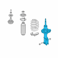 OEM 2021 Hyundai Accent Strut Assembly, Front, Left Diagram - 54650-J0020