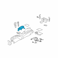 OEM 2012 Honda Insight Escutcheon Set, Console (Straight Metaric) Diagram - 54715-TM8-A51ZB