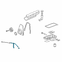 OEM 2000 Chevrolet Silverado 2500 Tube, Oil Level Indicator Diagram - 12563918
