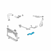 OEM 2003 Toyota RAV4 Upper Hose Diagram - 16571-28060