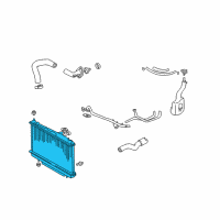 OEM 2001 Toyota RAV4 Radiator Assembly Diagram - 16400-28191