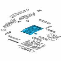 OEM 2022 Cadillac XT6 Rear Floor Pan Diagram - 84782948