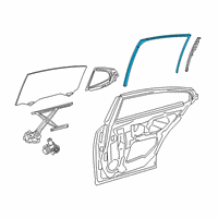 OEM Lexus ES250 Run, RR Door Glass Diagram - 68142-06230
