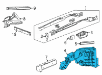 OEM 2022 Chevrolet Corvette Side Rail Diagram - 85155456